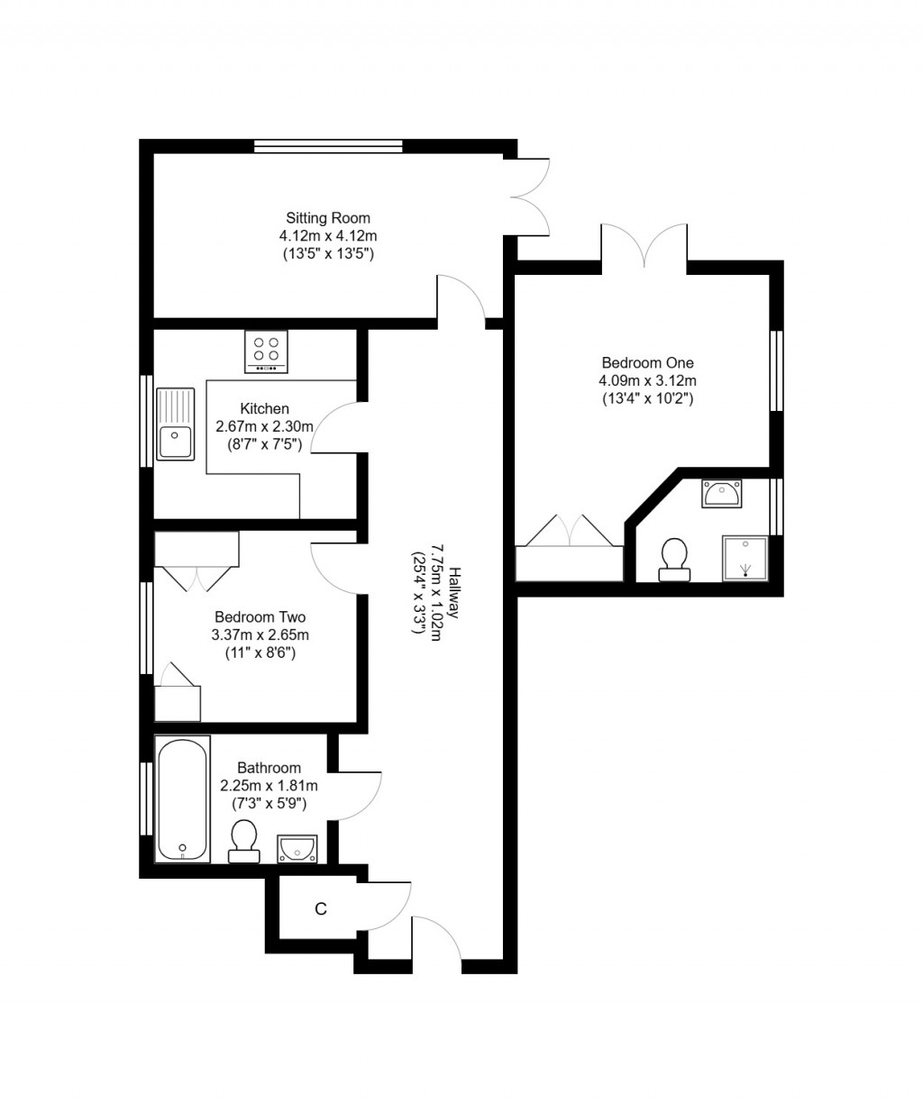 Floorplans For Bickerley Road, Ringwood, Hampshire