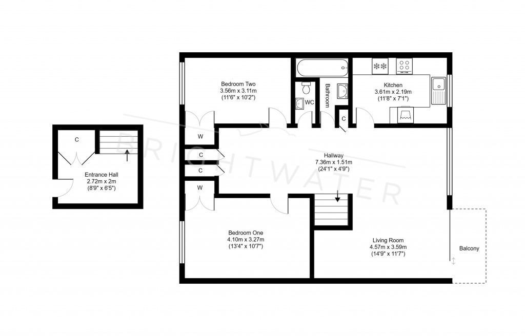 Floorplans For West Cliff Road, Bournemouth, Dorset