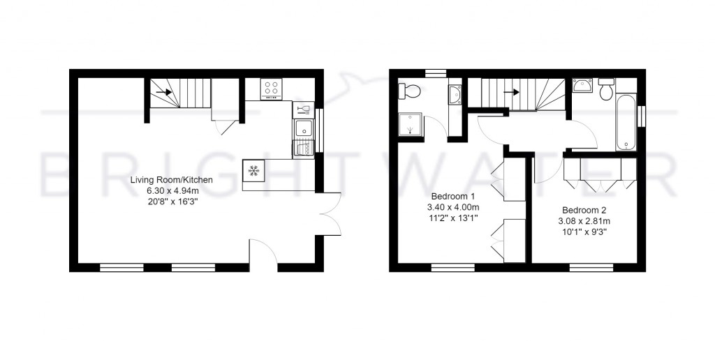 Floorplans For The George Mews, Ringwood, BH24
