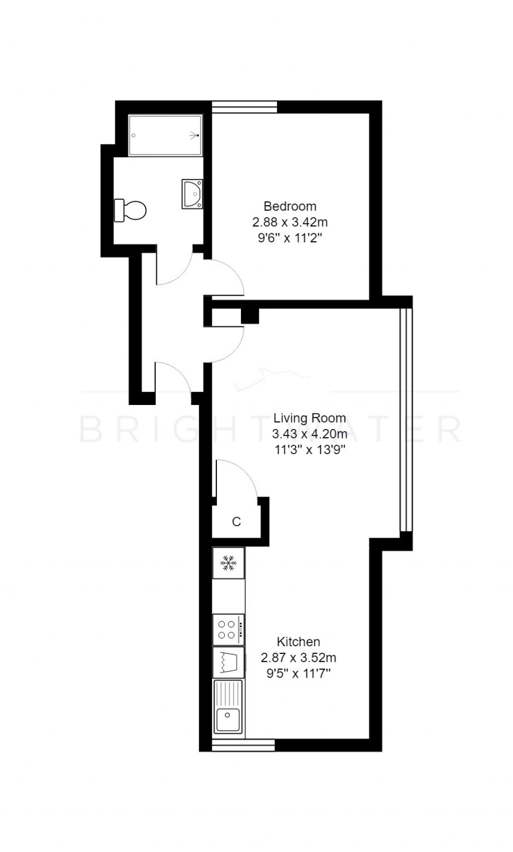 Floorplans For Christchurch Road, Farnham House, BH24