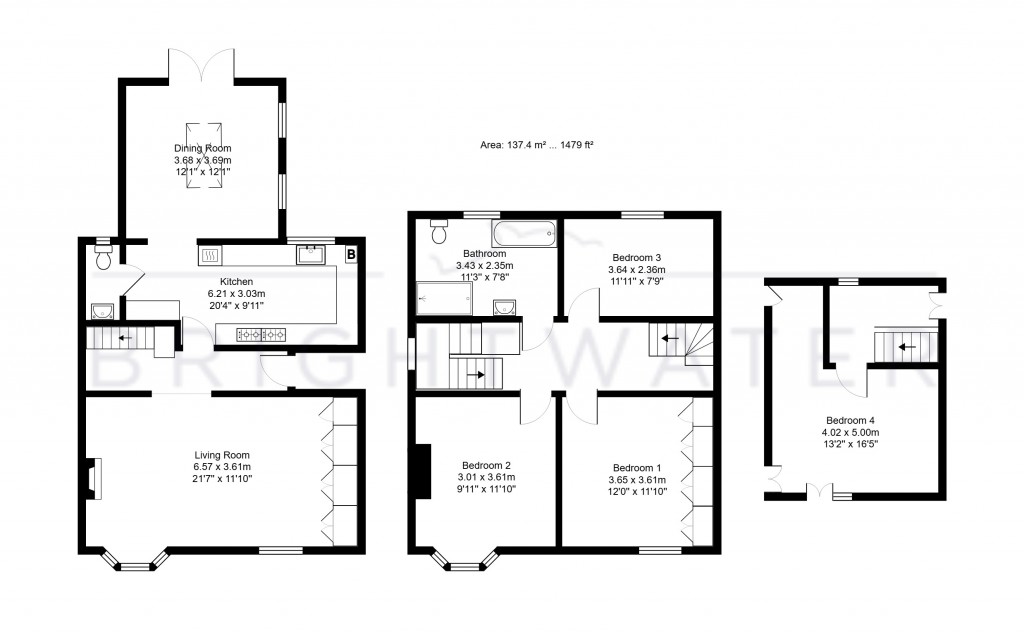 Floorplans For Markham Road, Bournemouth, BH9